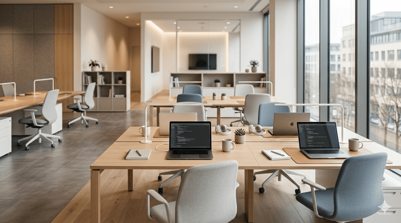 a person sitting in front of a computer screen