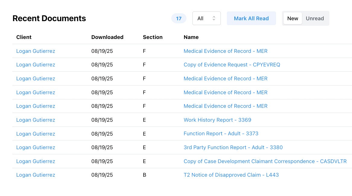 recent ERE document updates