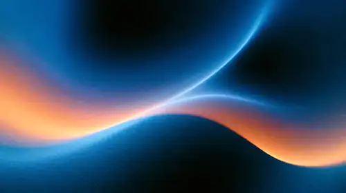 Luminous Grain 17 — blue, gold, midnight; abstract, grain, gradient background