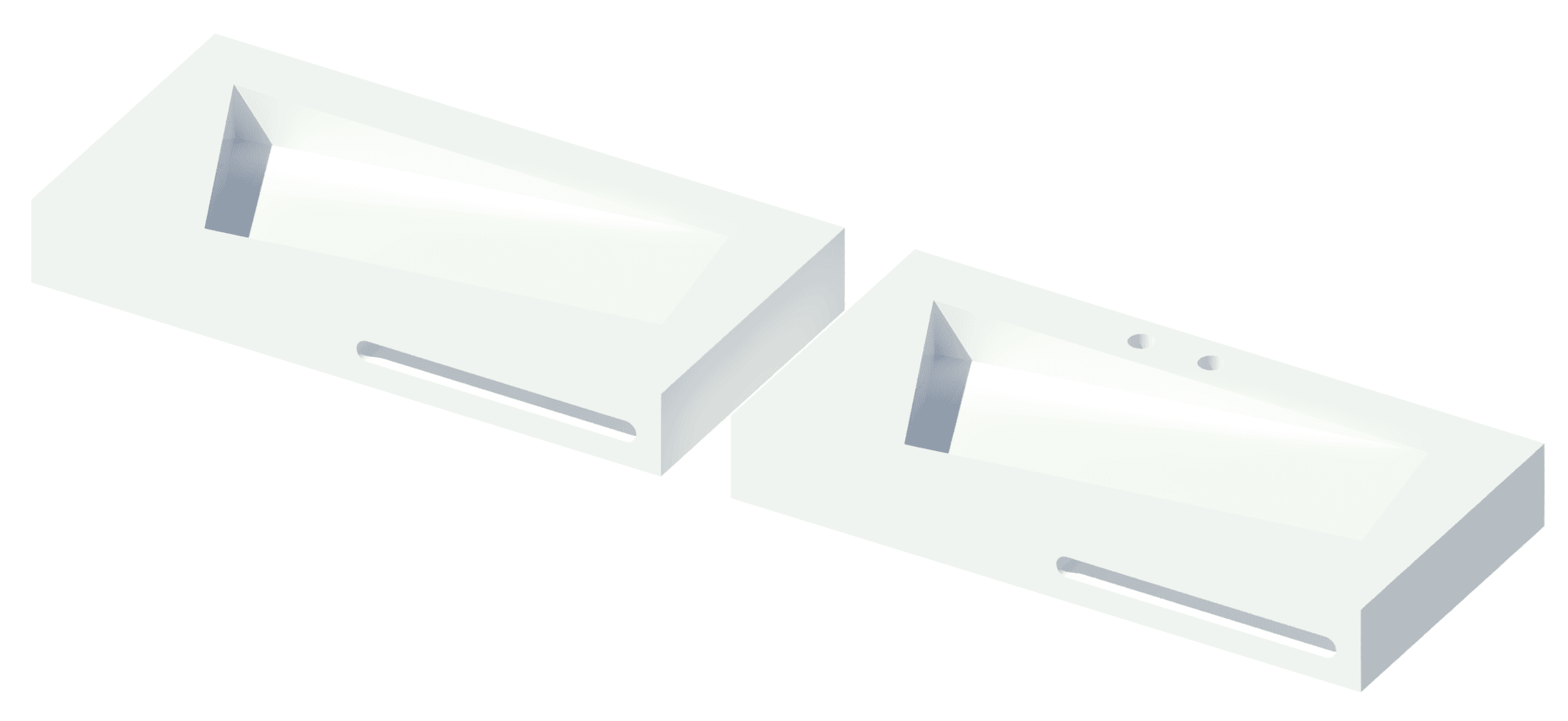 Two types with zero and two tap holes.