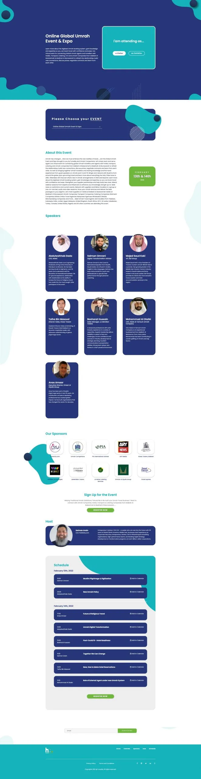 home page for haramaincompanions website developed & designed by Dreams Agency Mississauga, Ontario