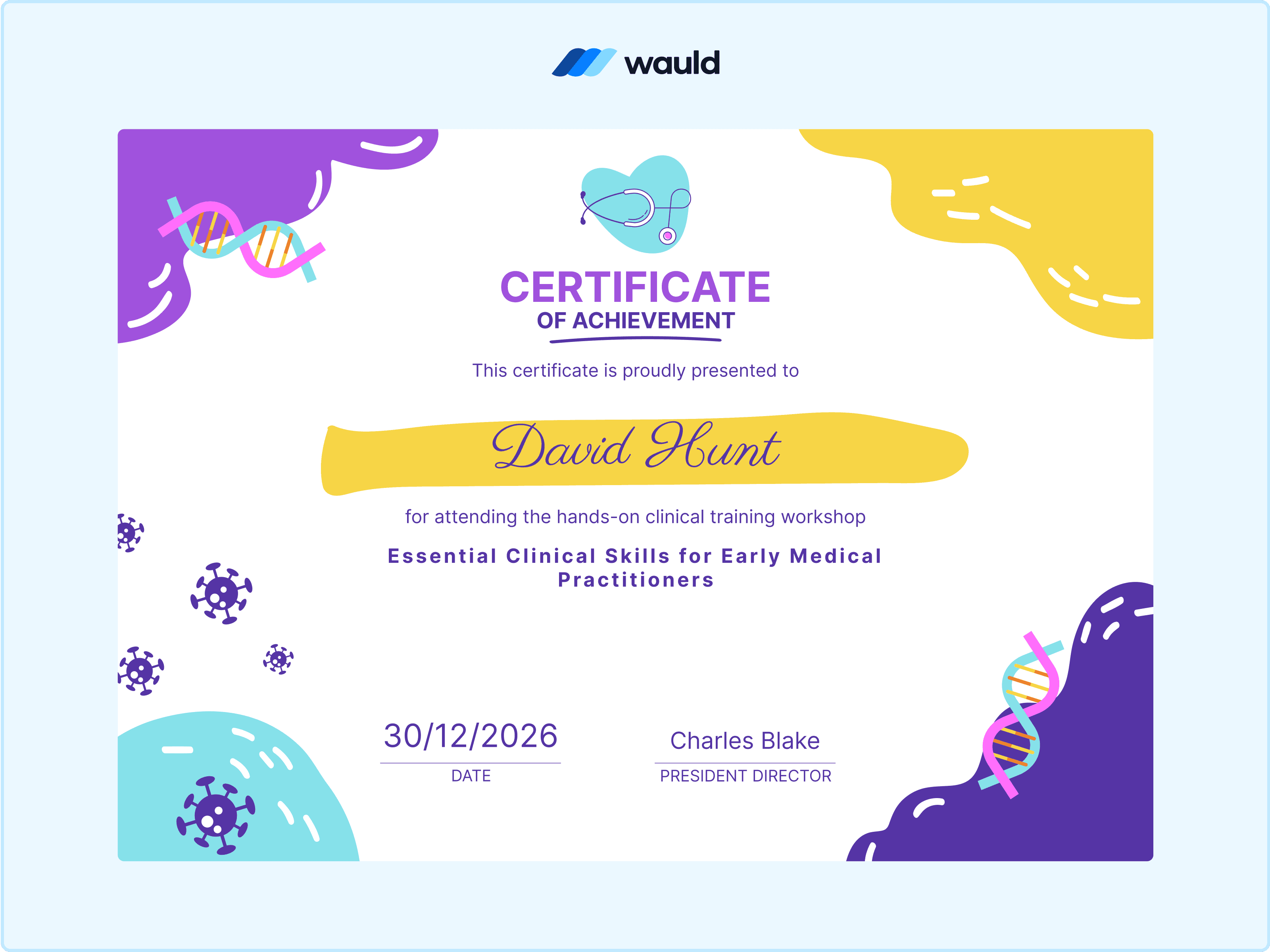 Wauld - Vibrant Multi-Colored Medical Template