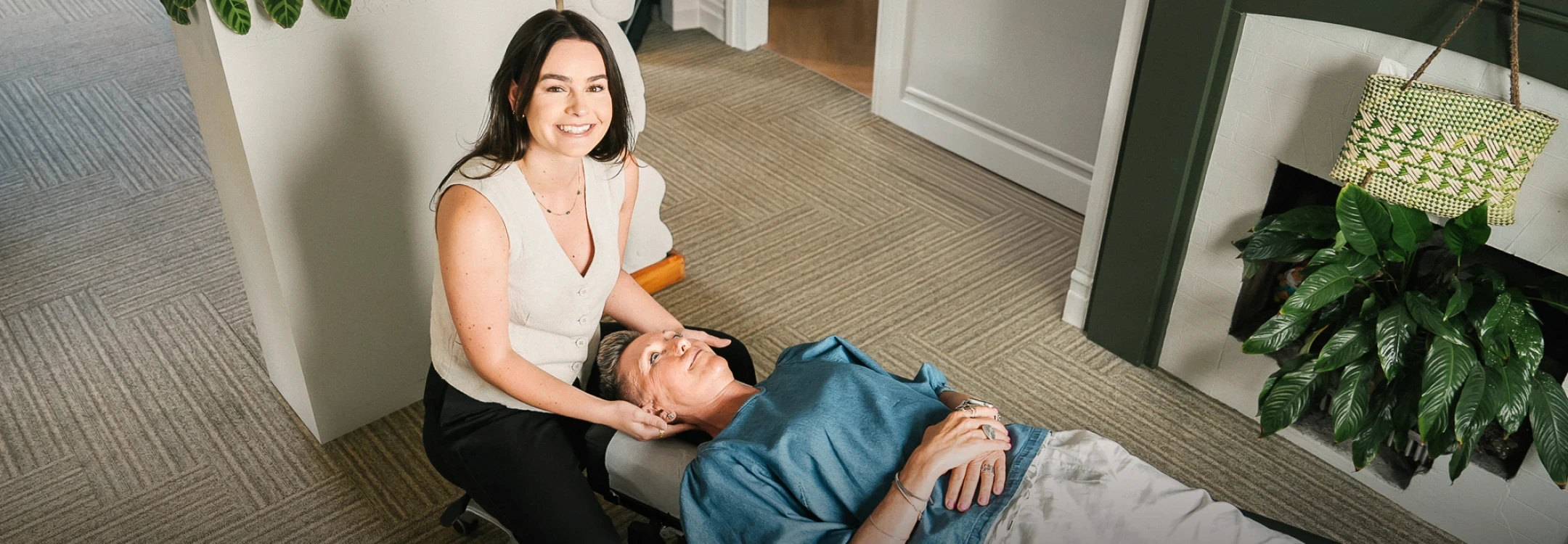 Women getting chiropractic adjustment
