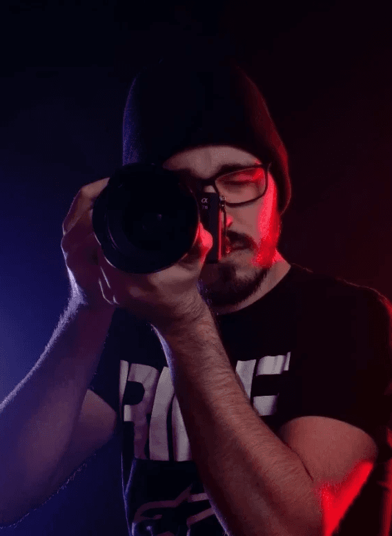 man holding a camera