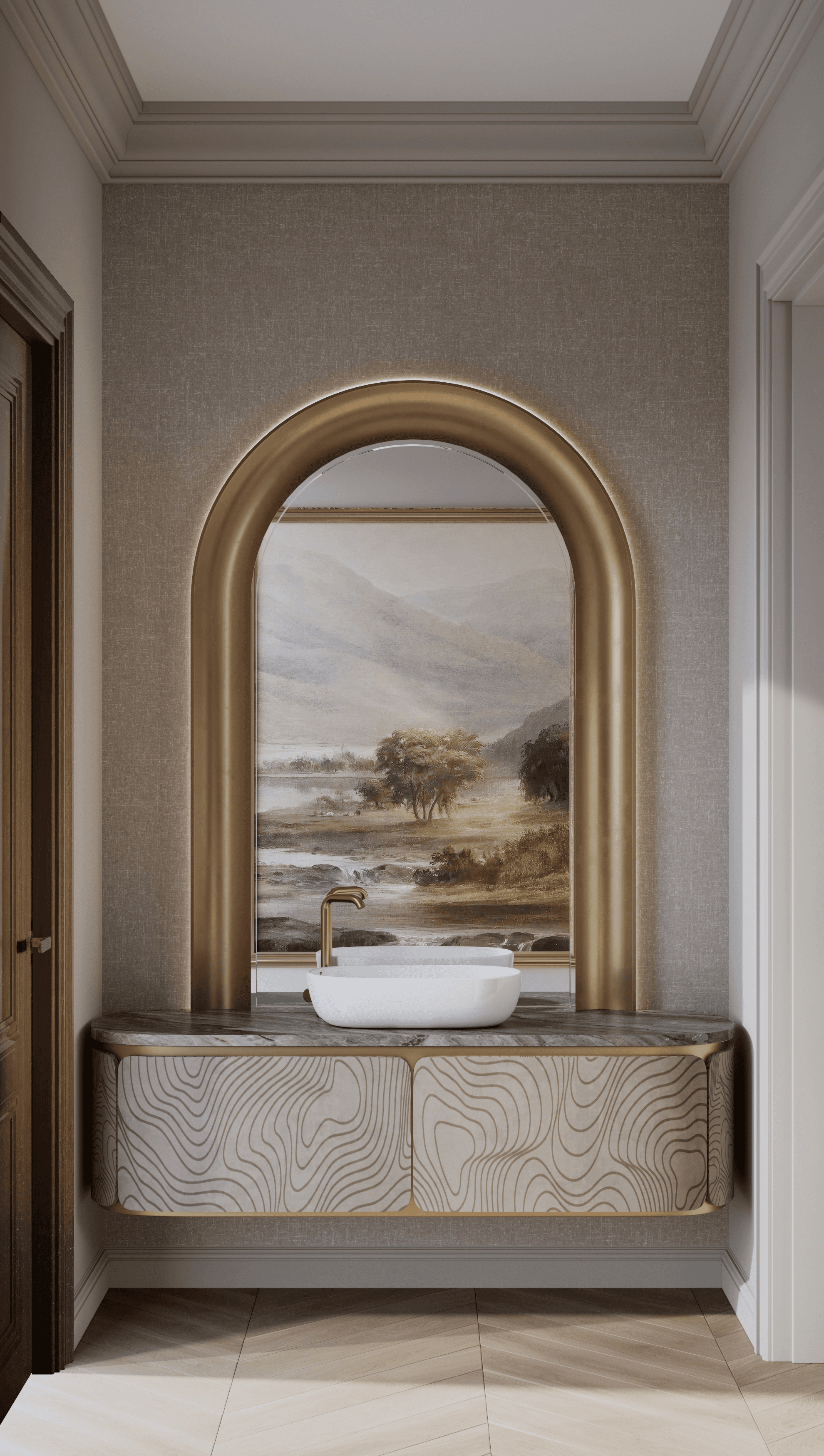 Project showcase image featuring a modern, refined interior.