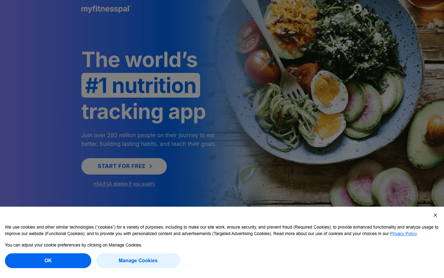 MyFitnessPal app screenshot