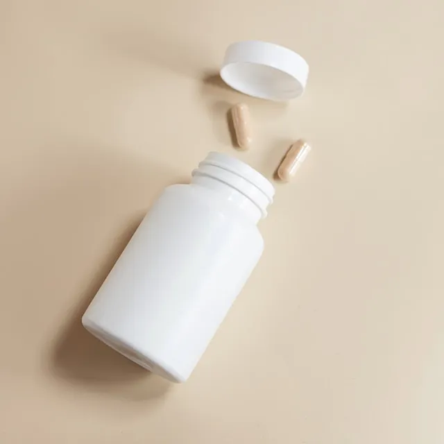 Zeaxanthin capsules in bottle