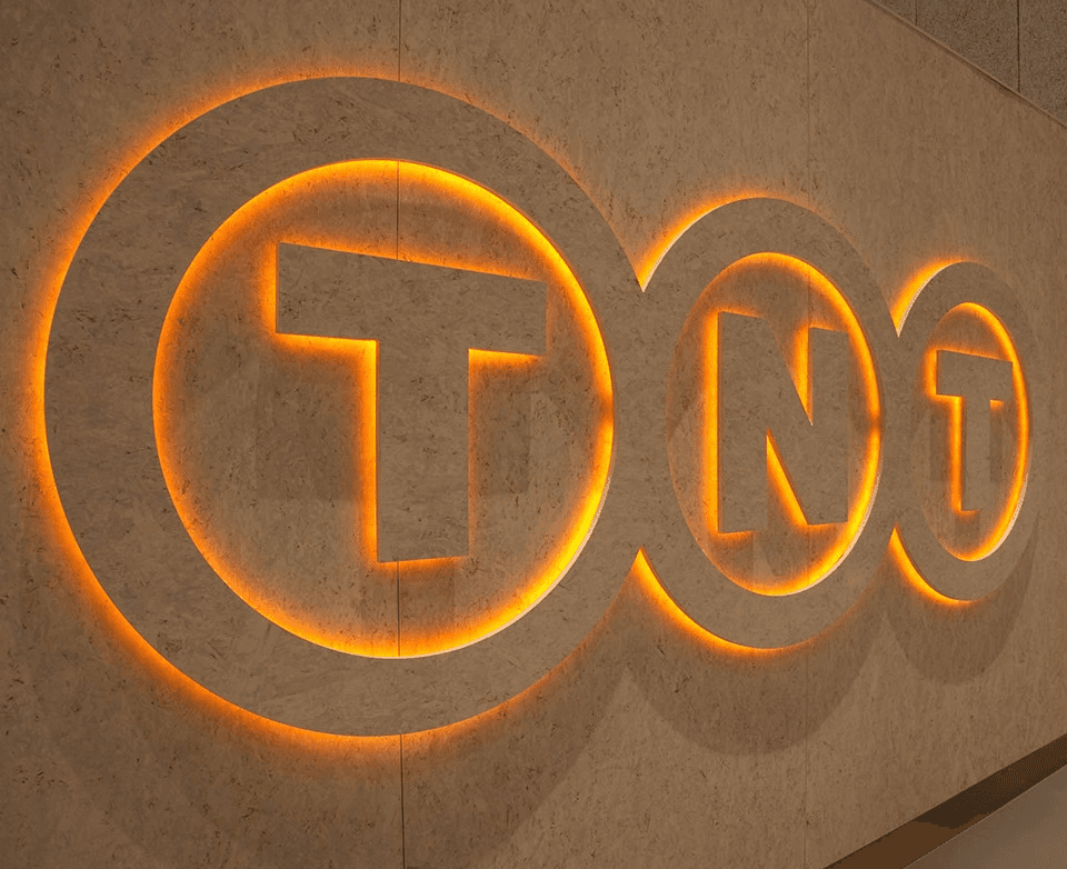 old wall mounted TNT logo