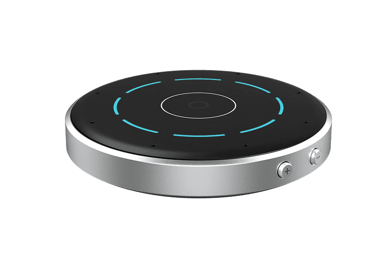 Le microphone de table Starkey est un accessoire pour appareil auditif conçu pour améliorer la compréhension des conversations à plusieurs, en réunion ou au restaurant.