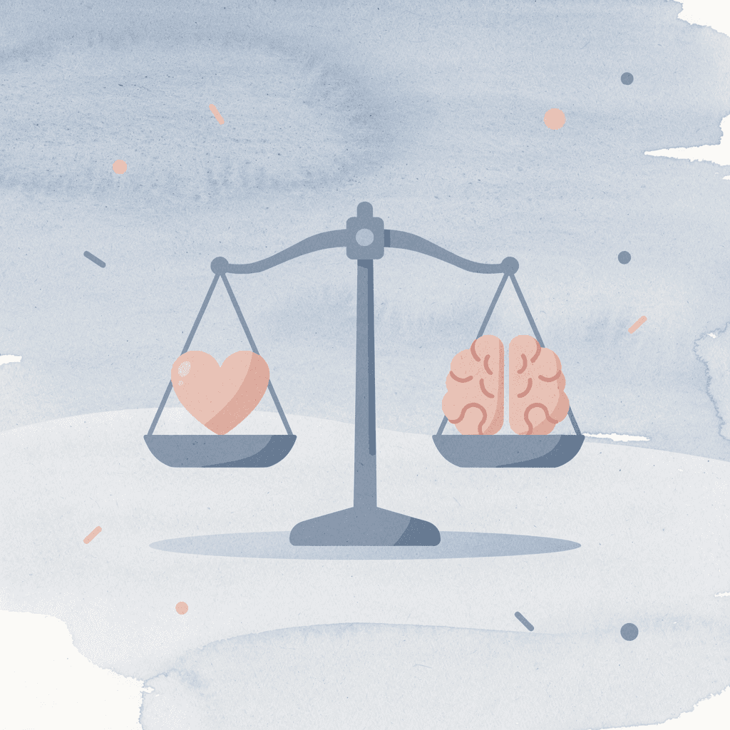  Balance scale showing profit versus discipline mindset comparison