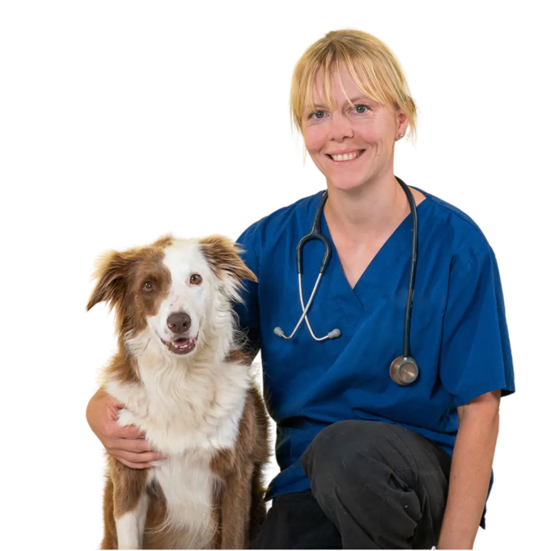Dr Kelly with one of her dogs