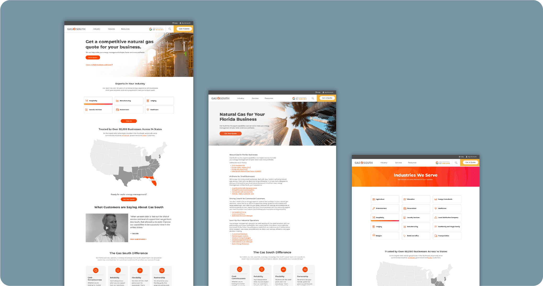 Gas for business web design