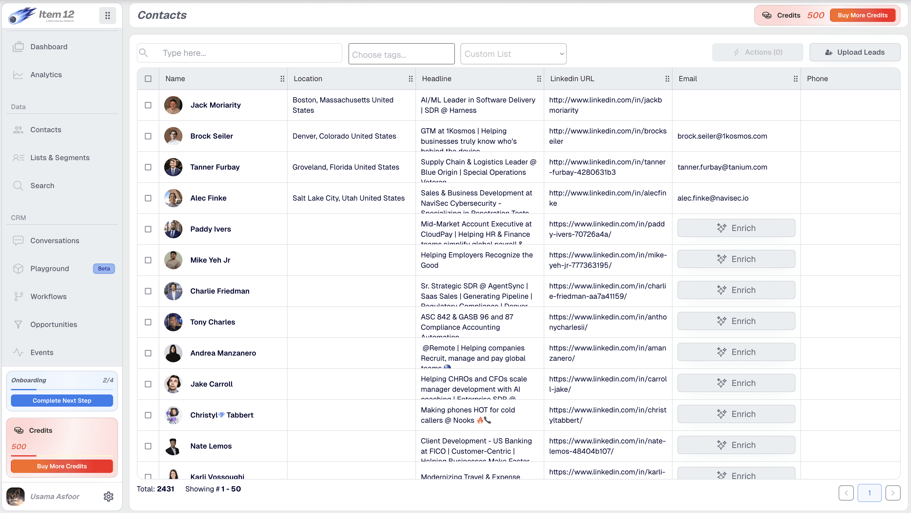 An image of Dreelio's dashboard