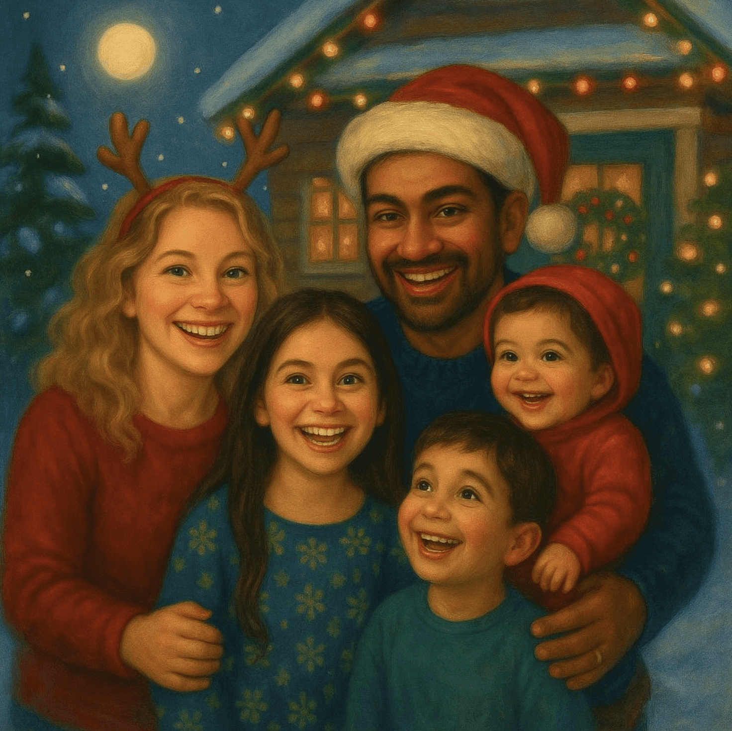 Close-up of lush, dark green leaves, some glossy and wet, against a muted background.