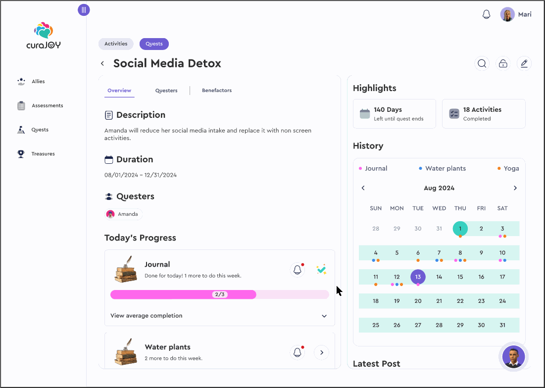 Desktop Single Quest Page