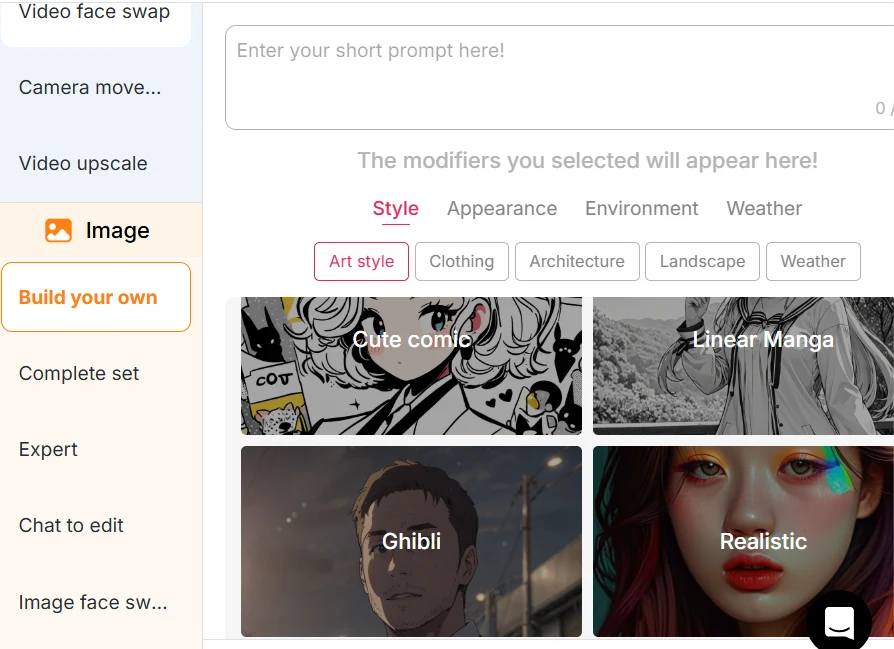 Select Template Mode or Custom Mode
