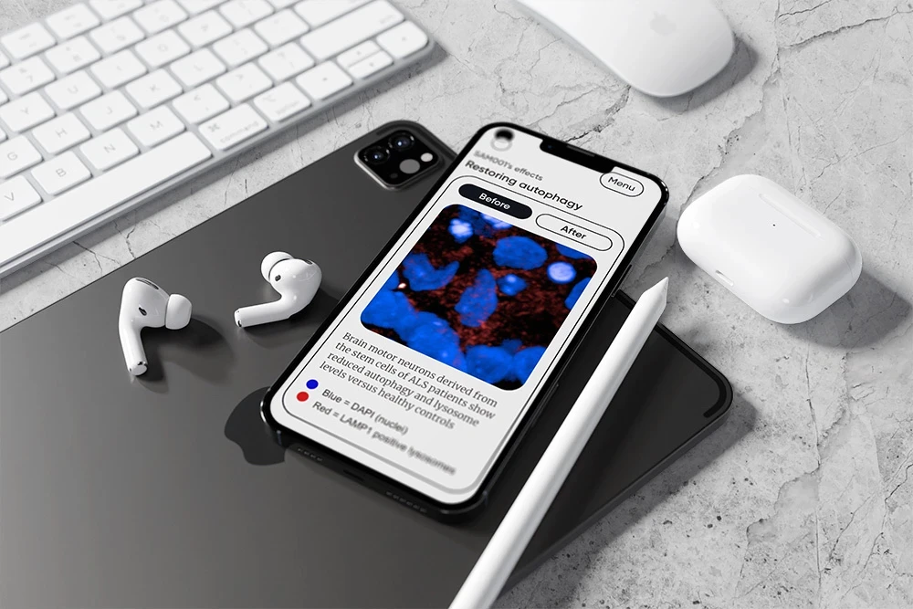 Samsara website open on Iphone