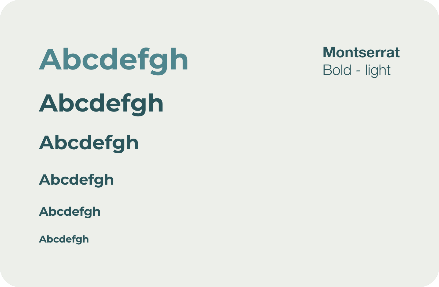 Six text style examples