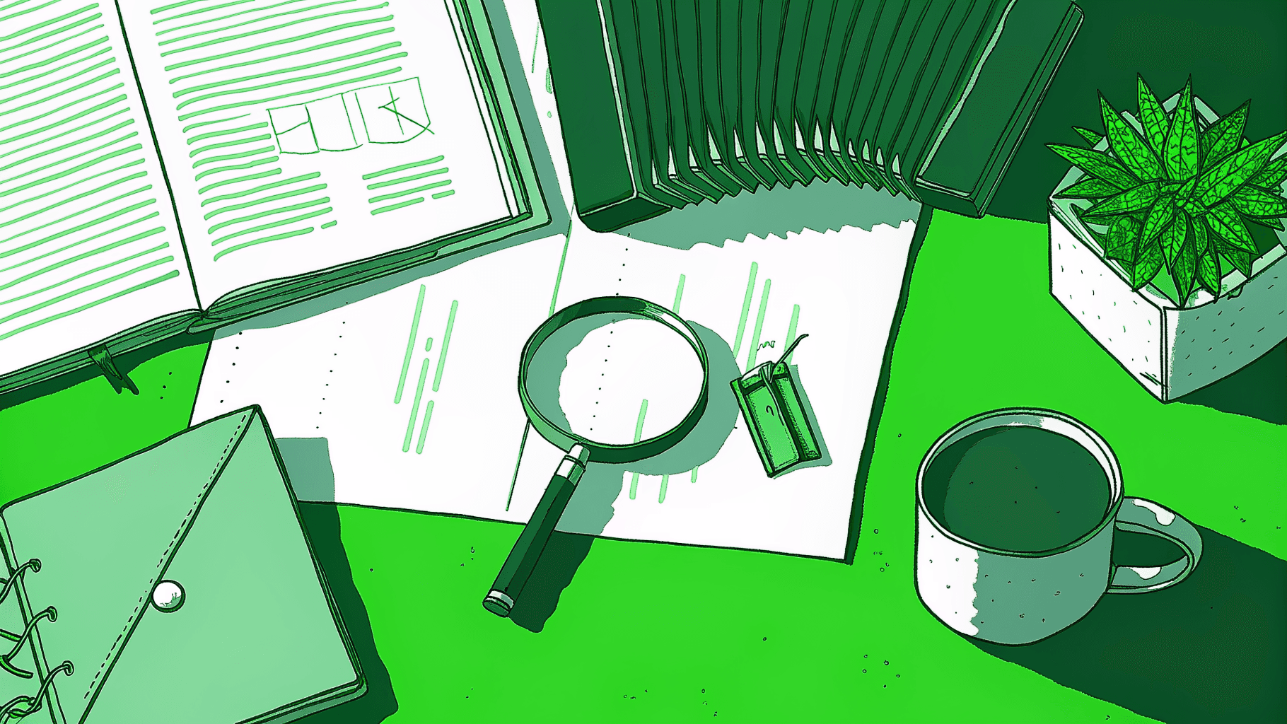 Bank statements and tax documents spread on a desk with magnifying glass, revealing life insurance payment trails