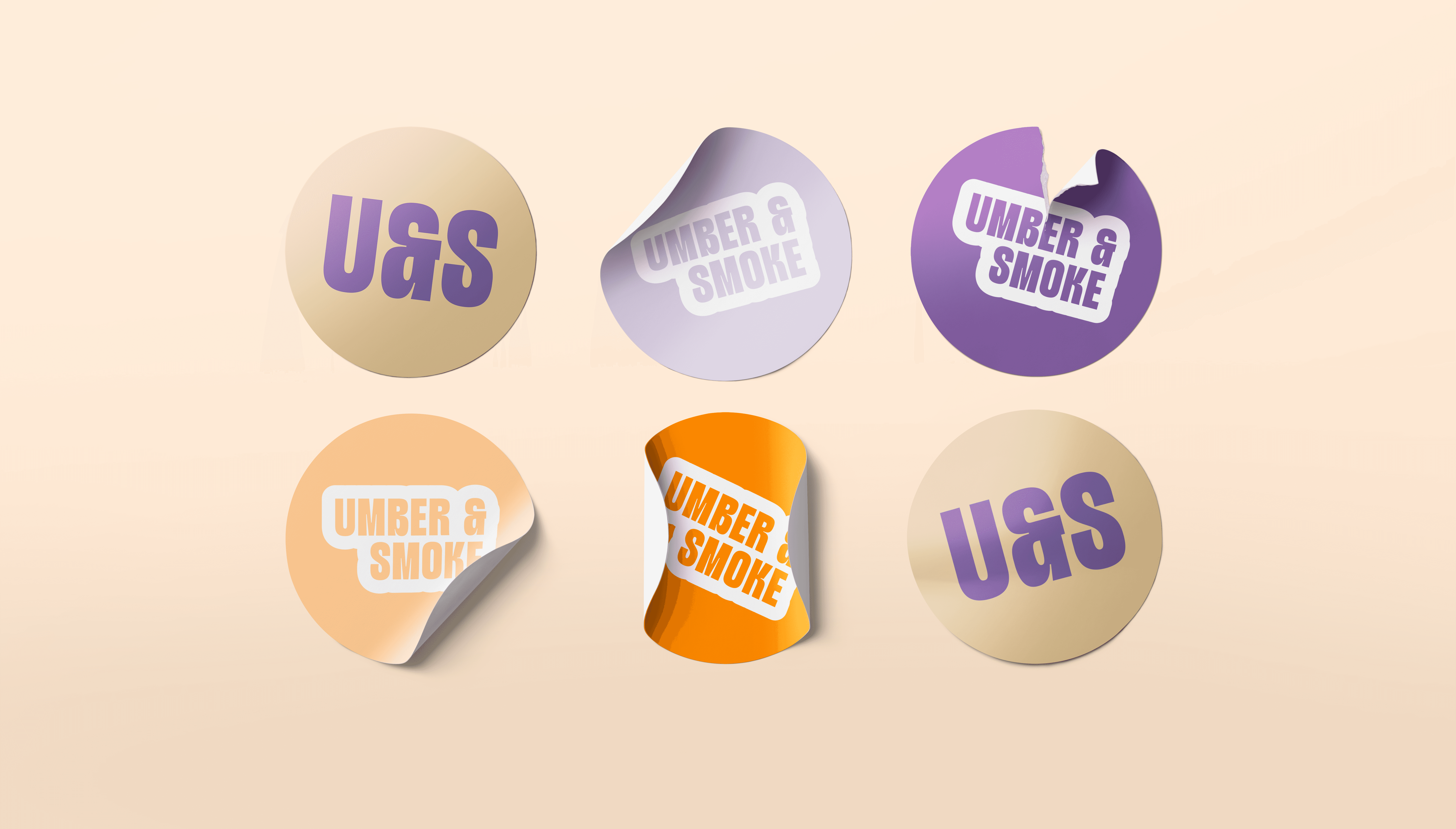 Umber and smoke stickers