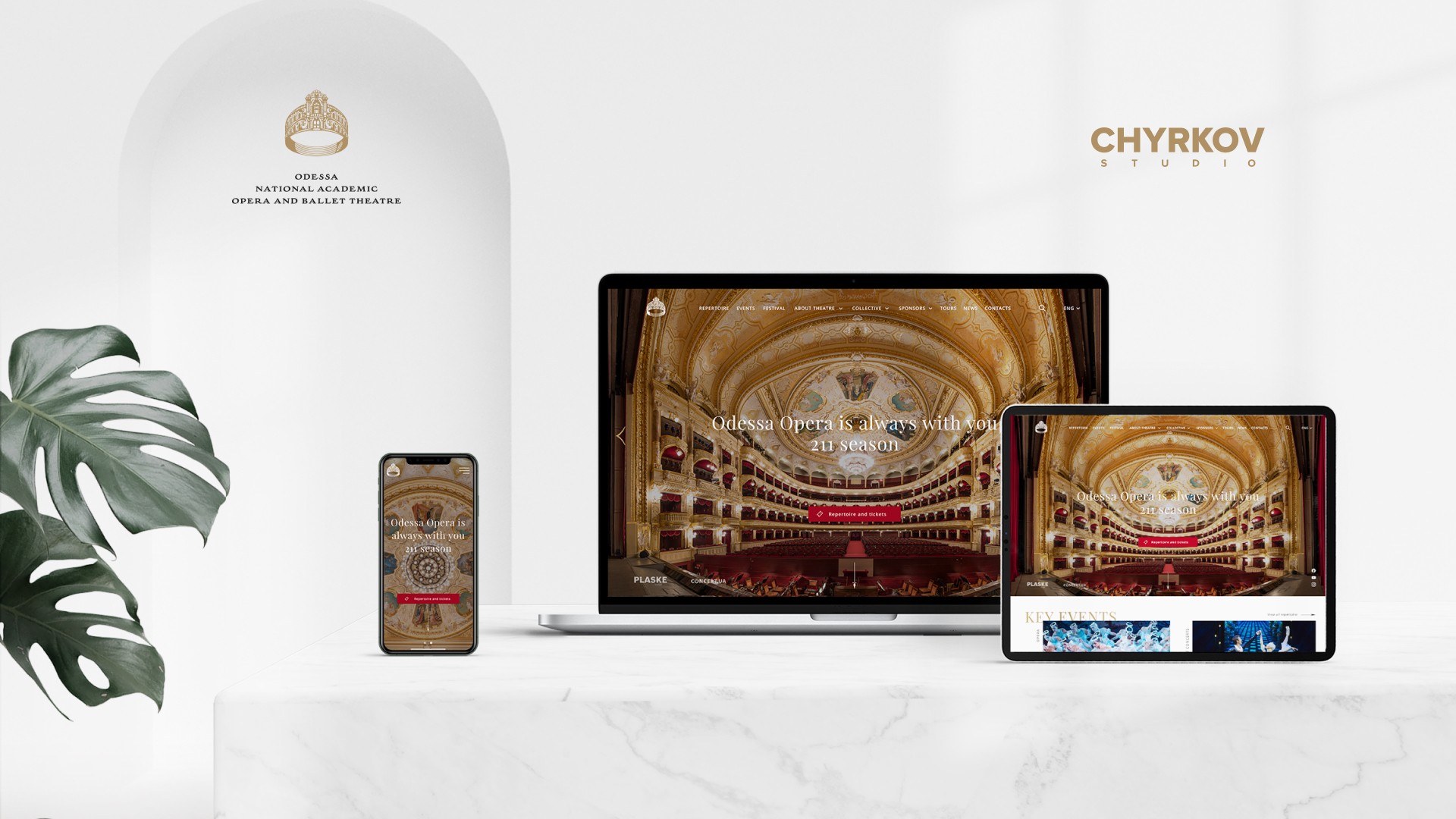 Redesign of Odessa National Academic Opera and Ballet Theater Website by CHYRKOV studio