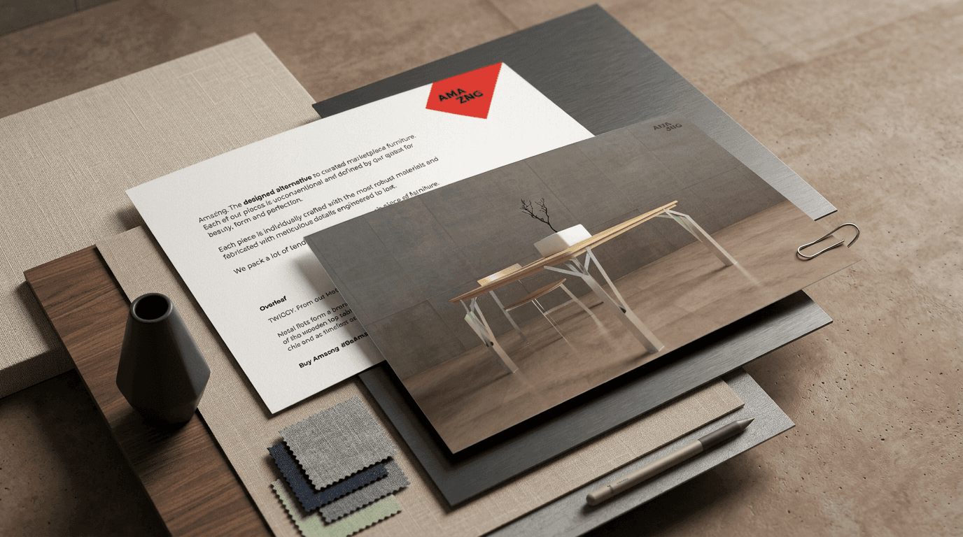 Amazng Furniture & Accessories | Digital-First Brand Identity for a premium Indian furniture brand