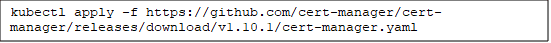 kubectl apply command installing cert-manager version 1.10.1 from the official release manifest