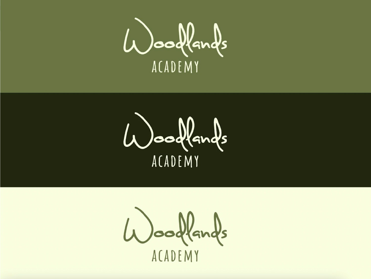 Woodlands Academy branding logo design by DesignGuru