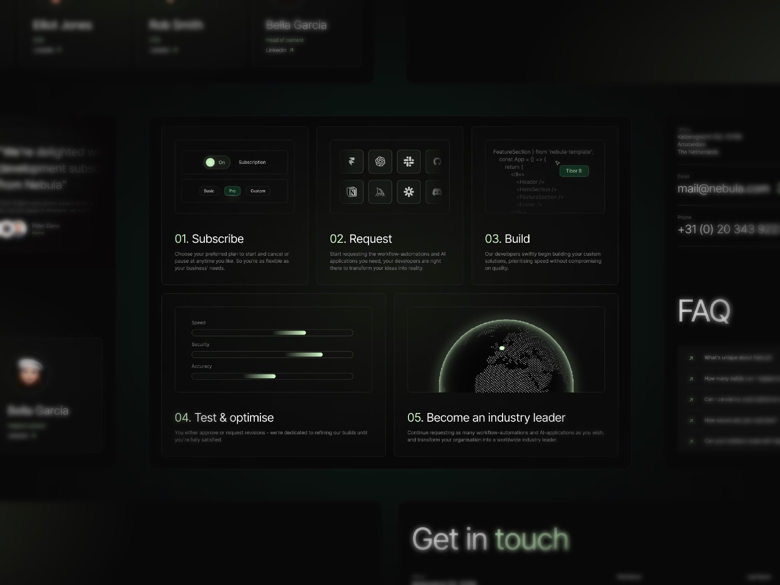 Nebula Framer Template Desktop Mockup