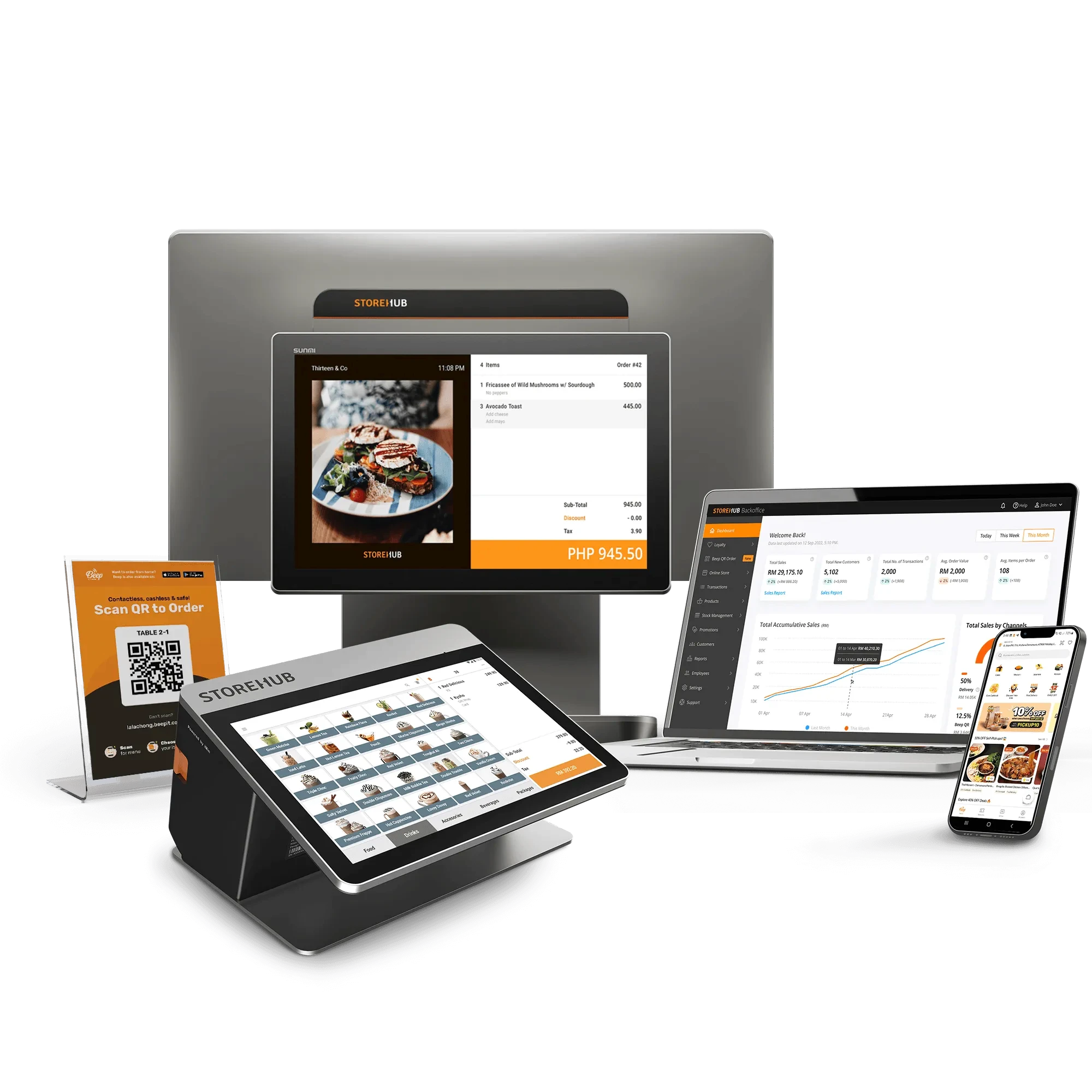 All-in-one POS system in the Philippines for restaurants and retail with hardware, analytics and business management