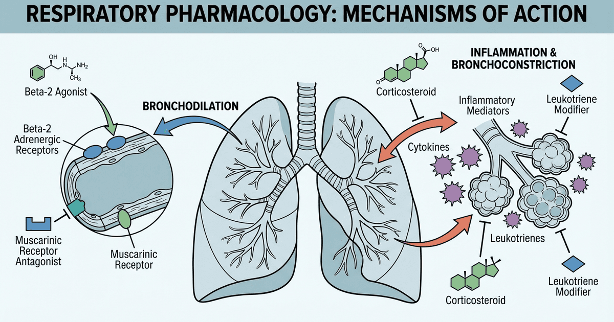 Cover: NEET PG Respiratory Pharmacology Glossary 2026 — Bronchodilators, Antitussives & High-Yield Drugs
