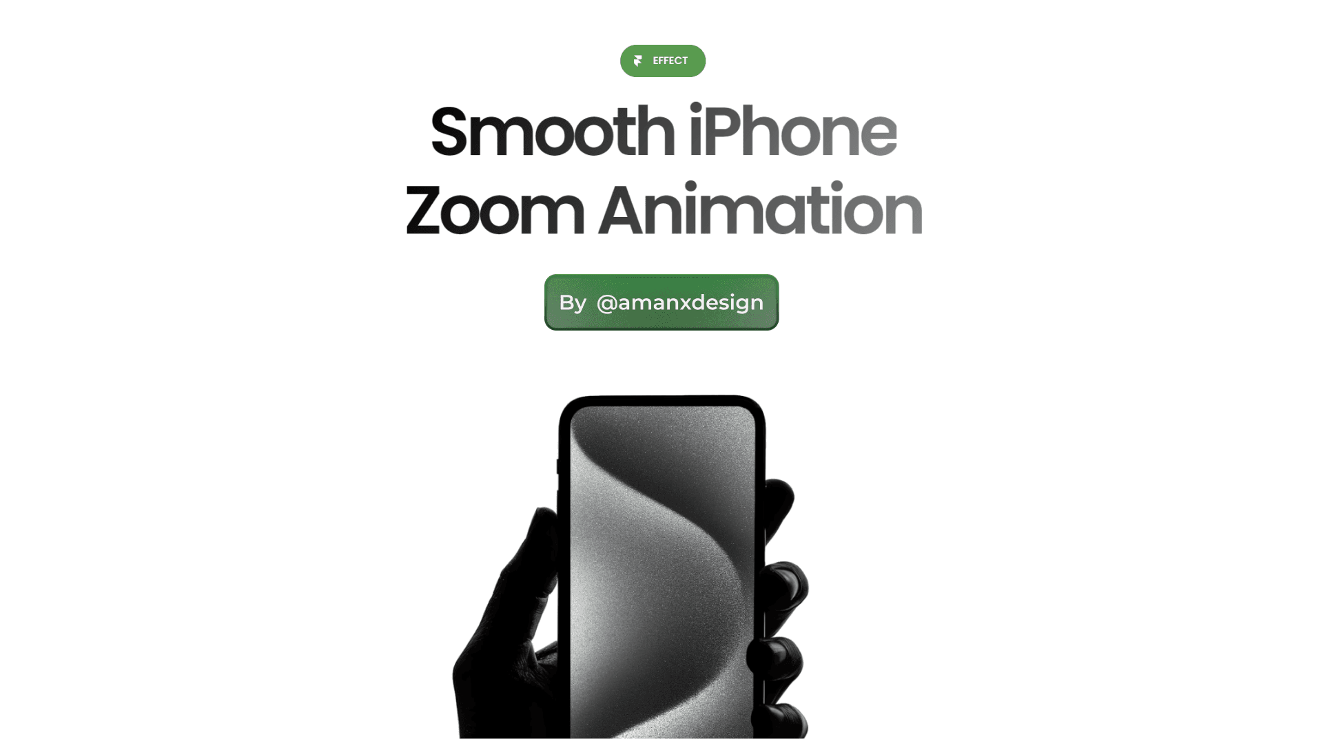 iPhone Zoom Animation