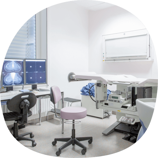 Blick in einen diagnosegebnen Raum