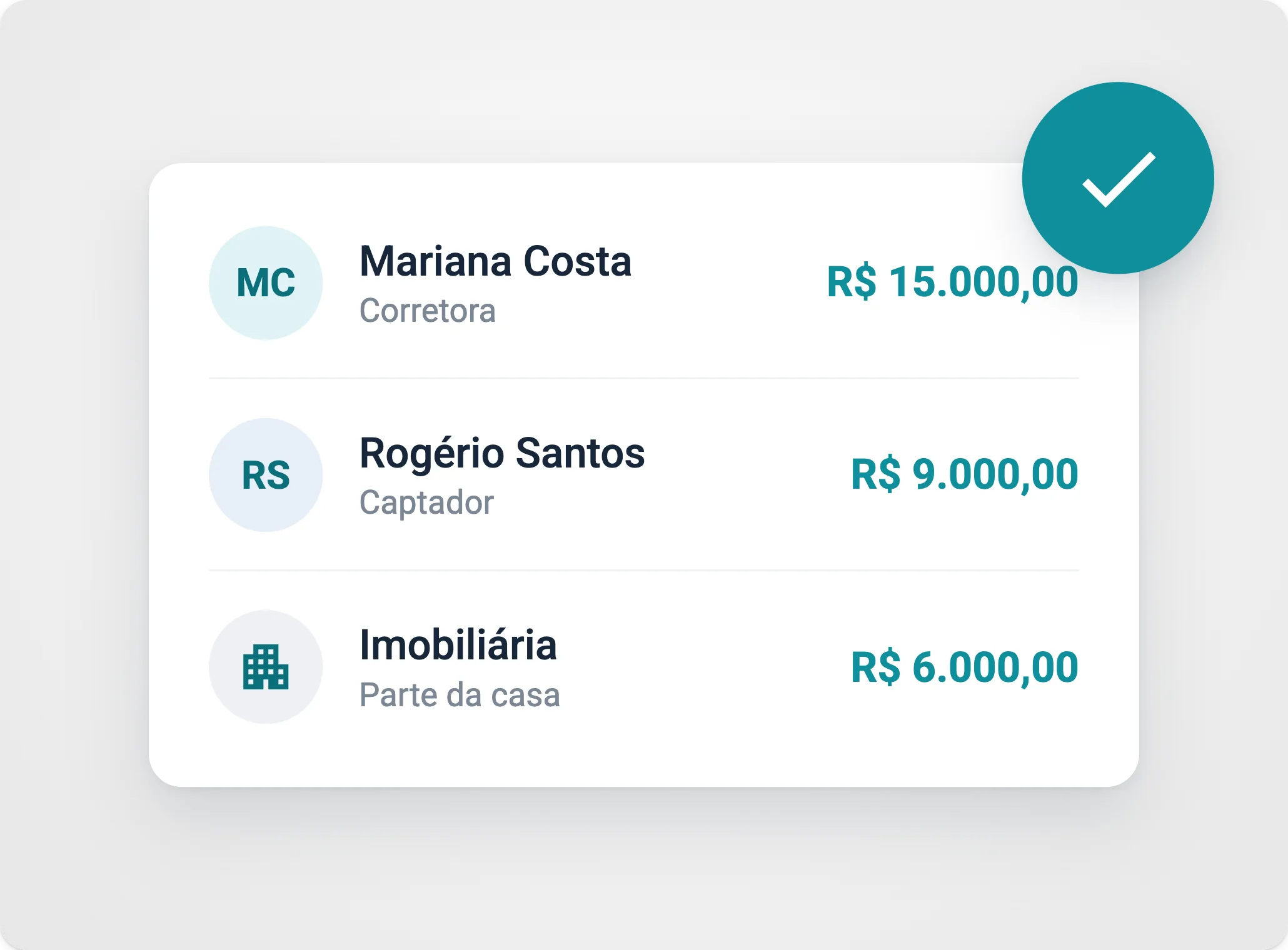 Um ícone de sucesso com uma marca de verificação dentro de um círculo