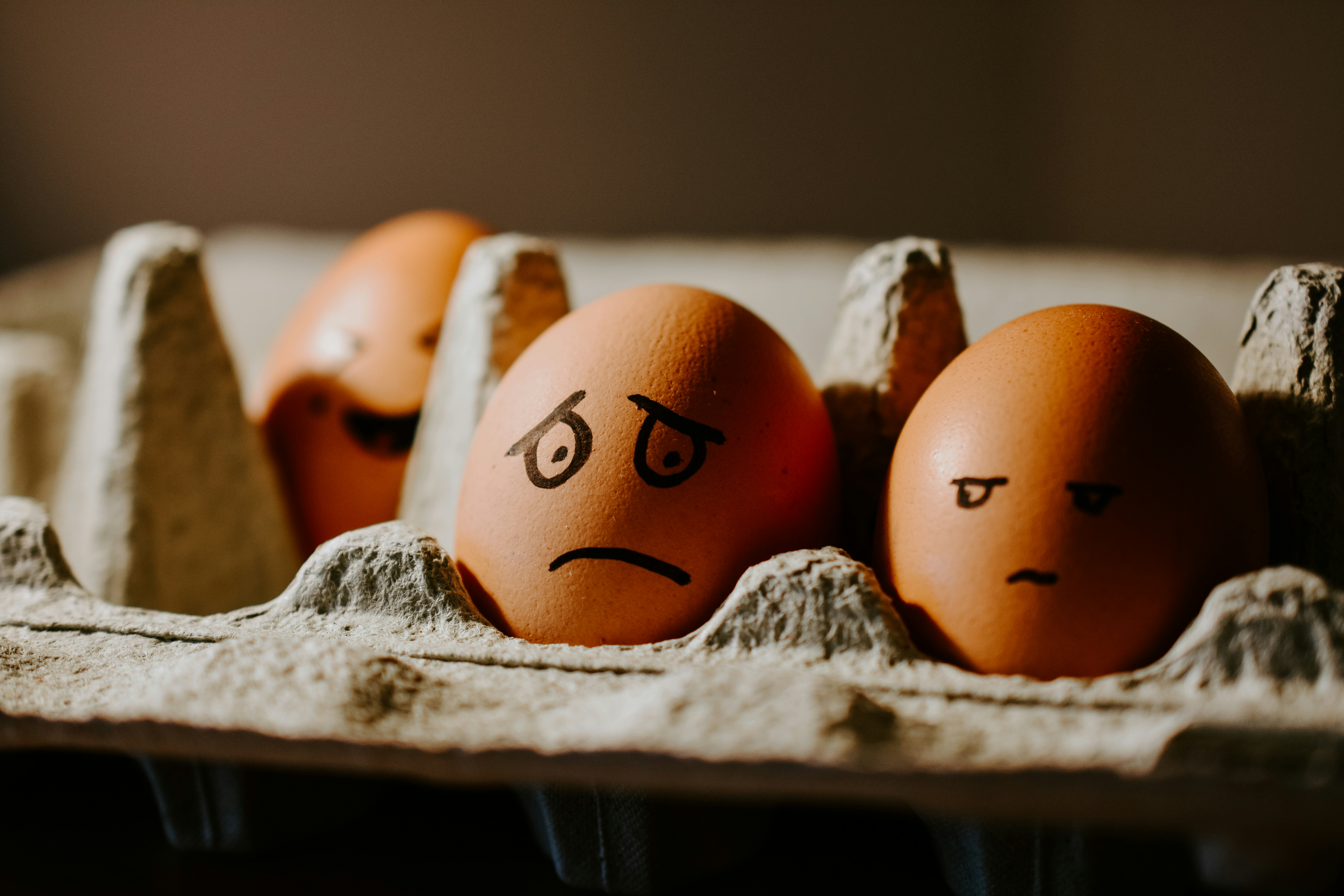 eggs with sad faces - Sad Music Meme