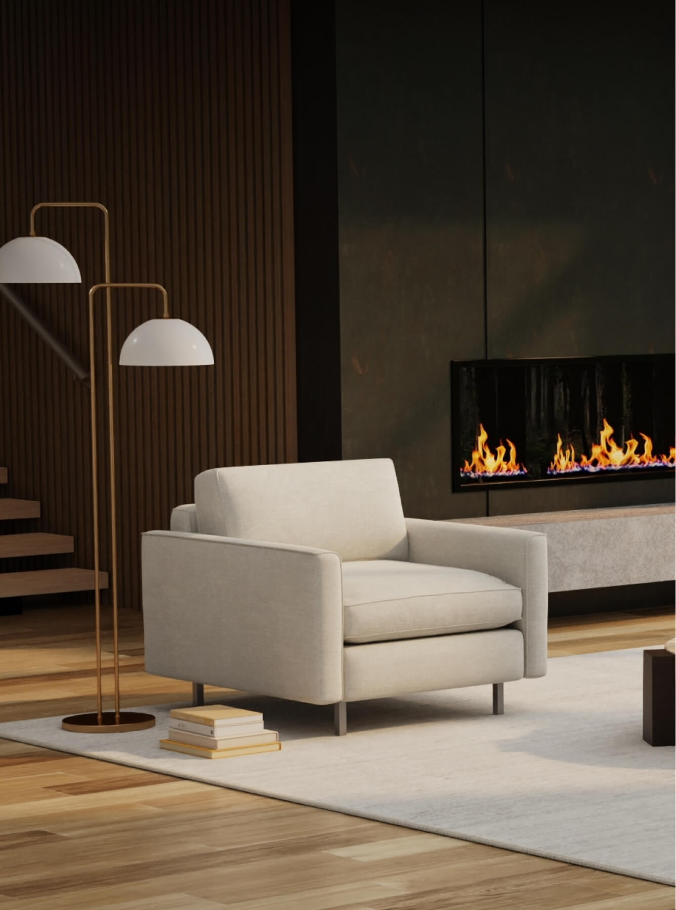 Armchair in living room