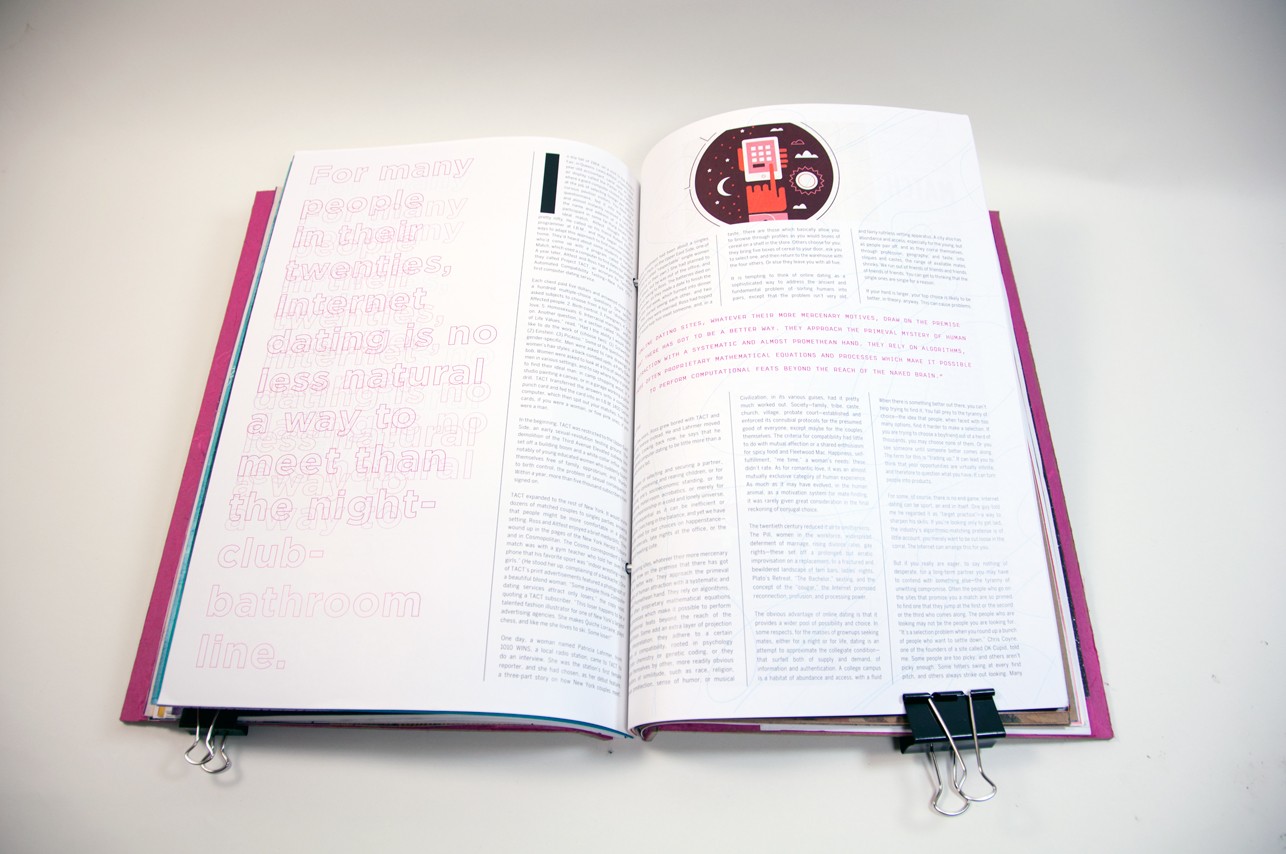 an opened book with text on both sides, left and right