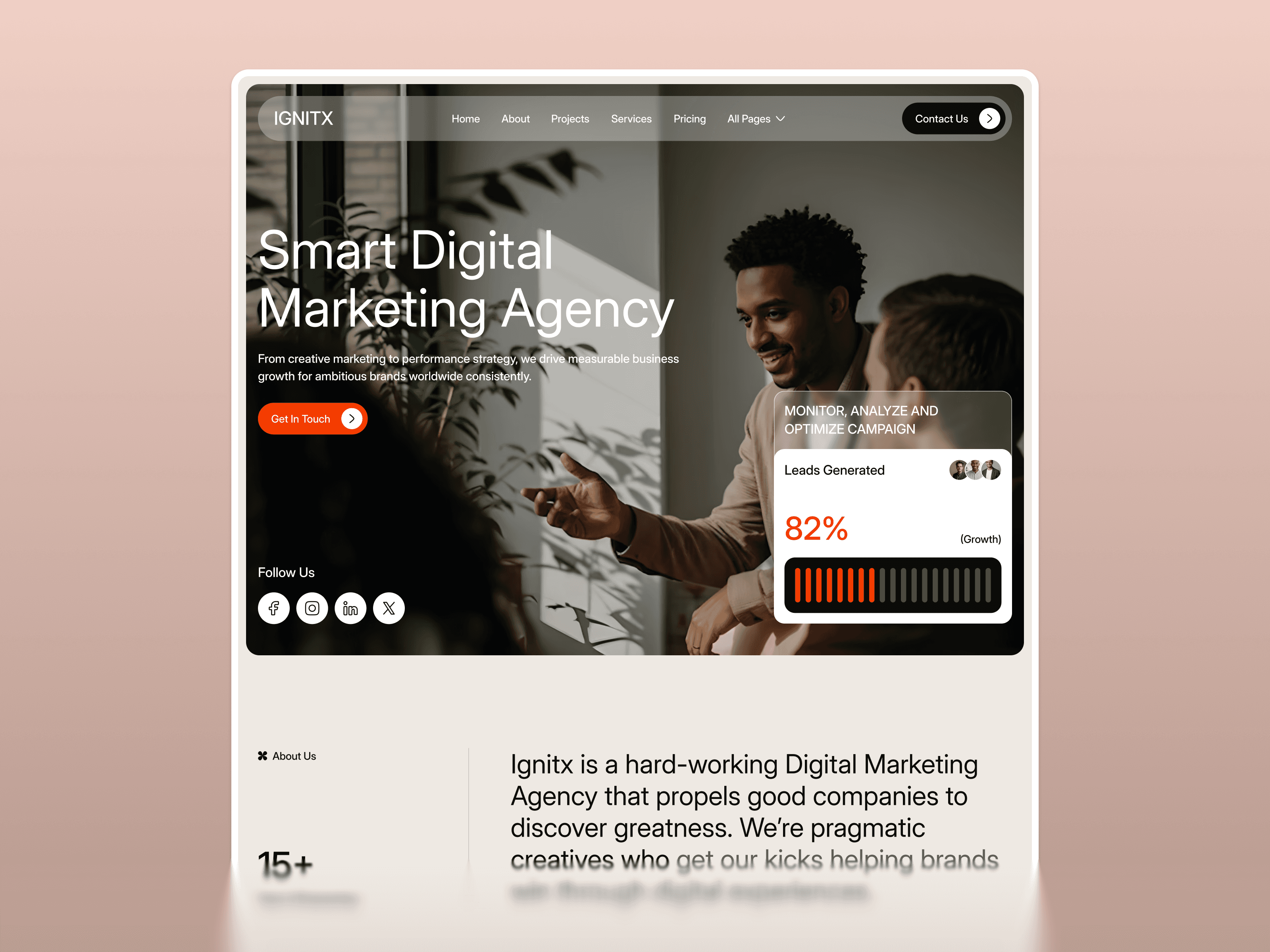 framer marketing agency template