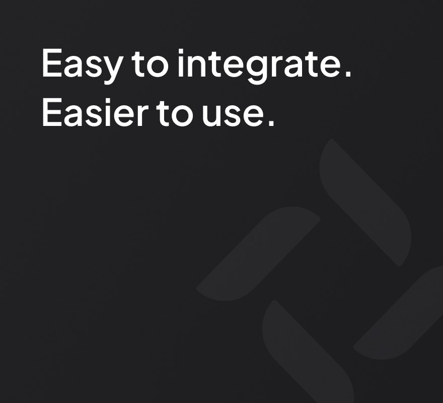 Spaces tagline that says "Easy to integrate. Easier to use."