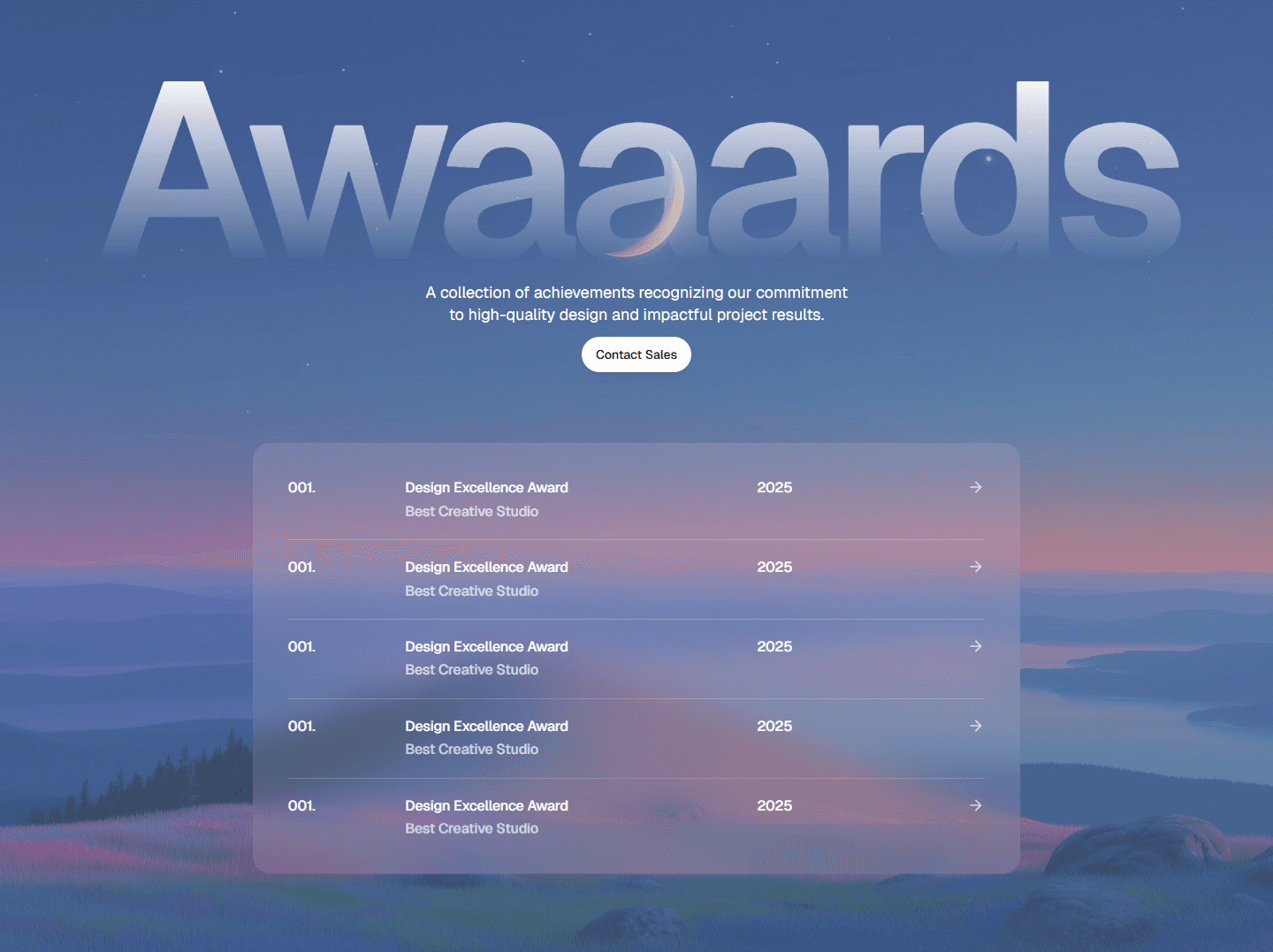 Framer Award Section Component