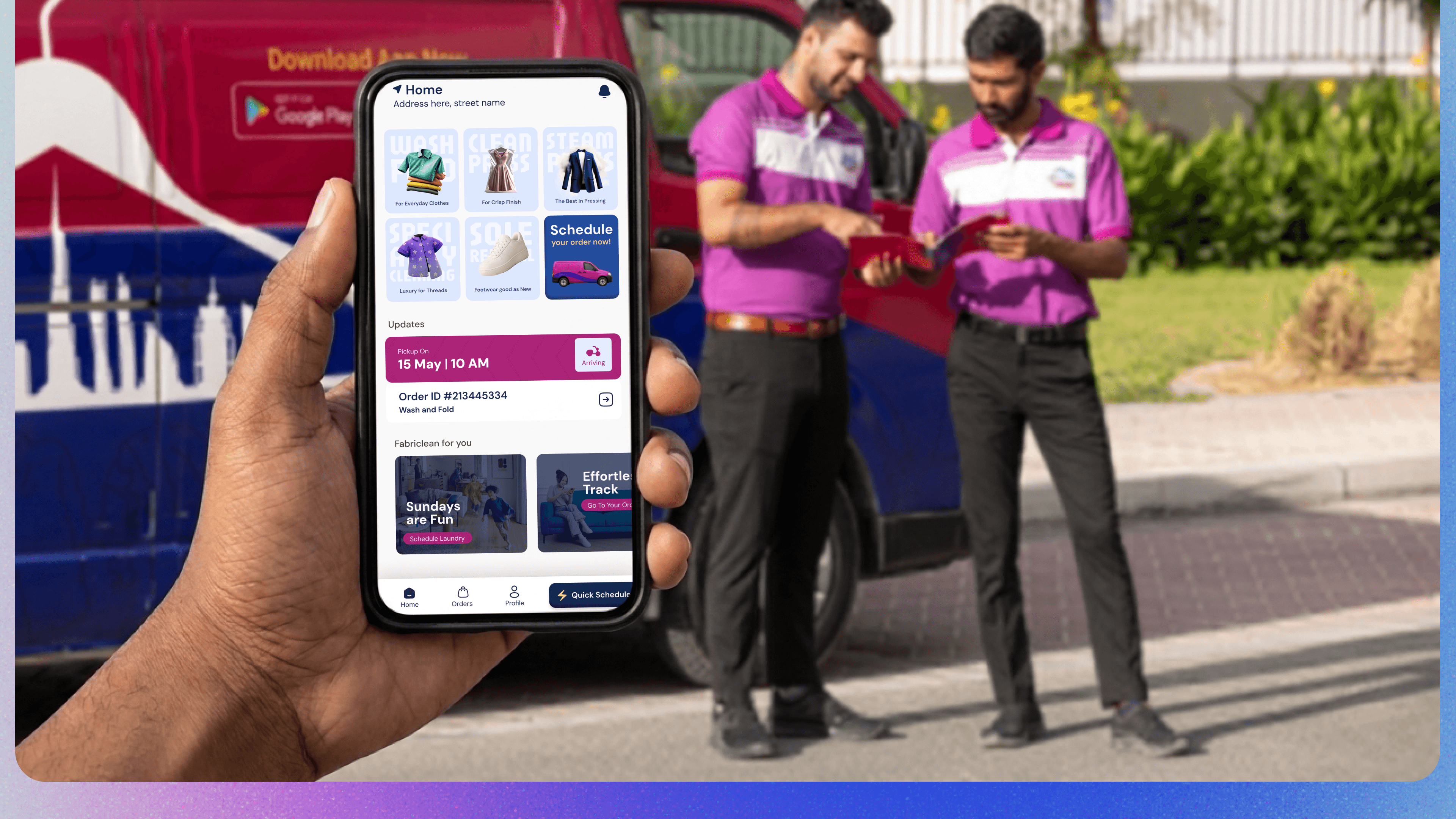 Full ecosystem: Customer, Delivery, Factory screens