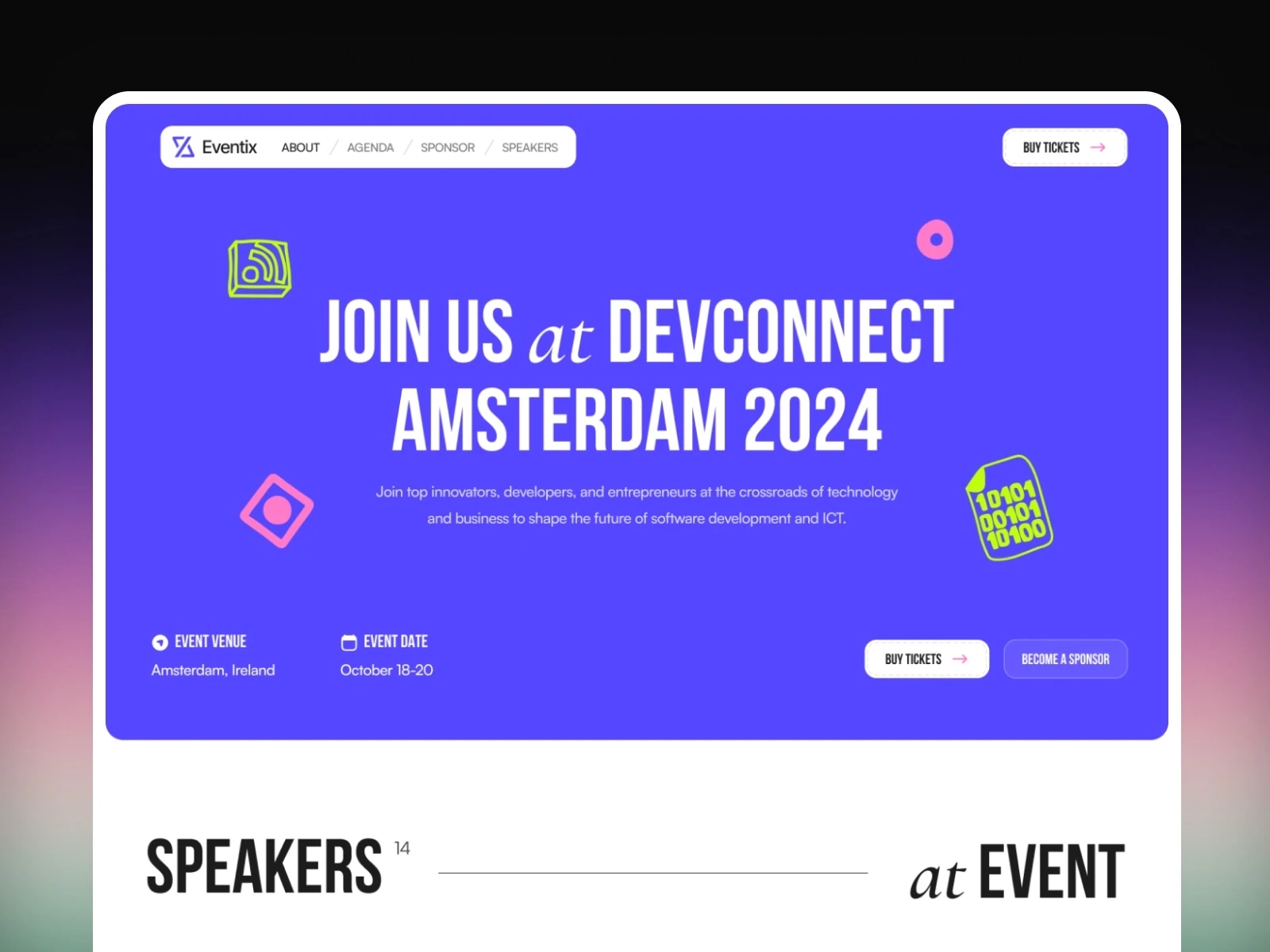Eventix Conference template