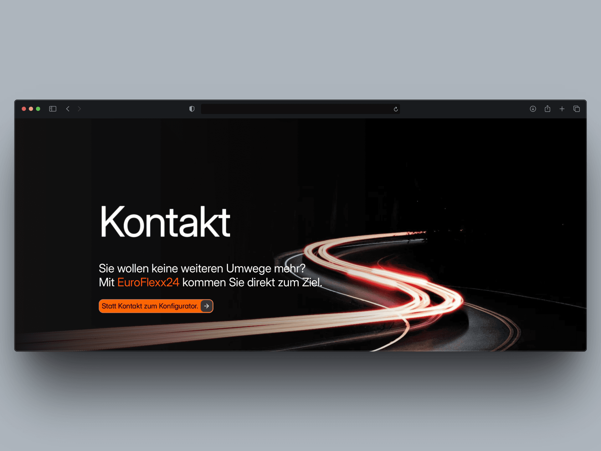 EuroFlexx24 "Kontakt" Seite Hero