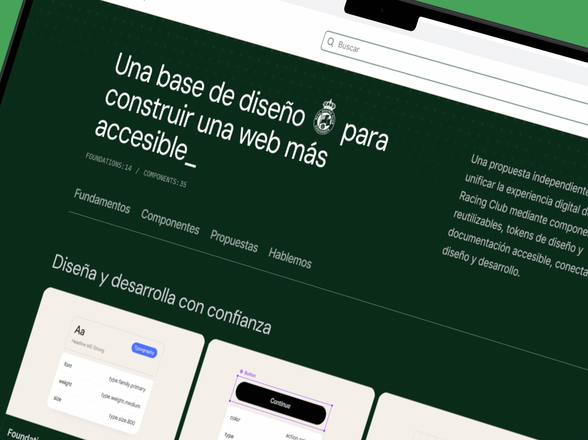 Sistema de diseño Racing Club (Case Study)