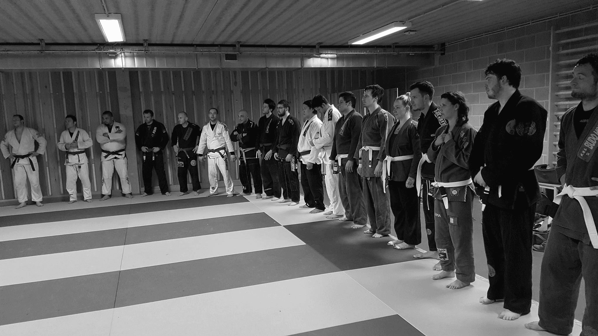 Two men greeting with hand