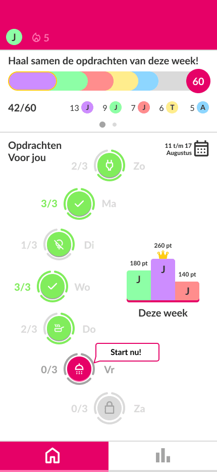 An abstract chair in red and black.