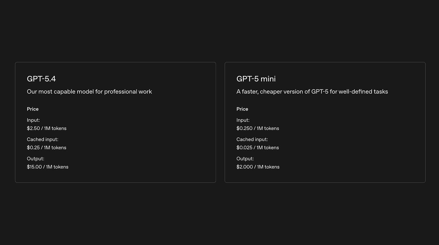 Example of Open AI's pricing strategy