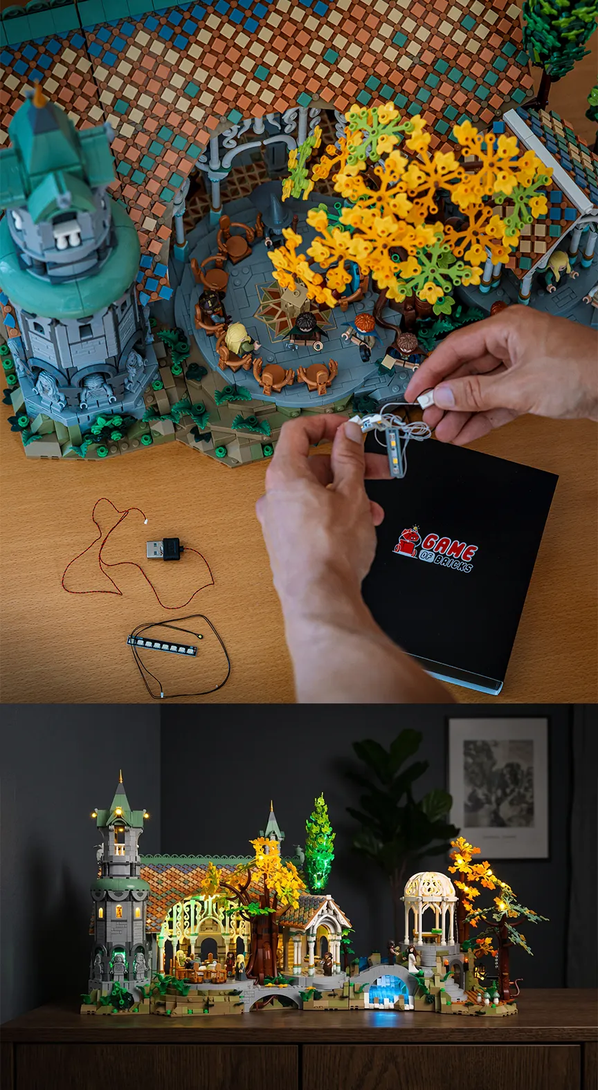  lyssett utviklet spesielt for LEGO-modeller