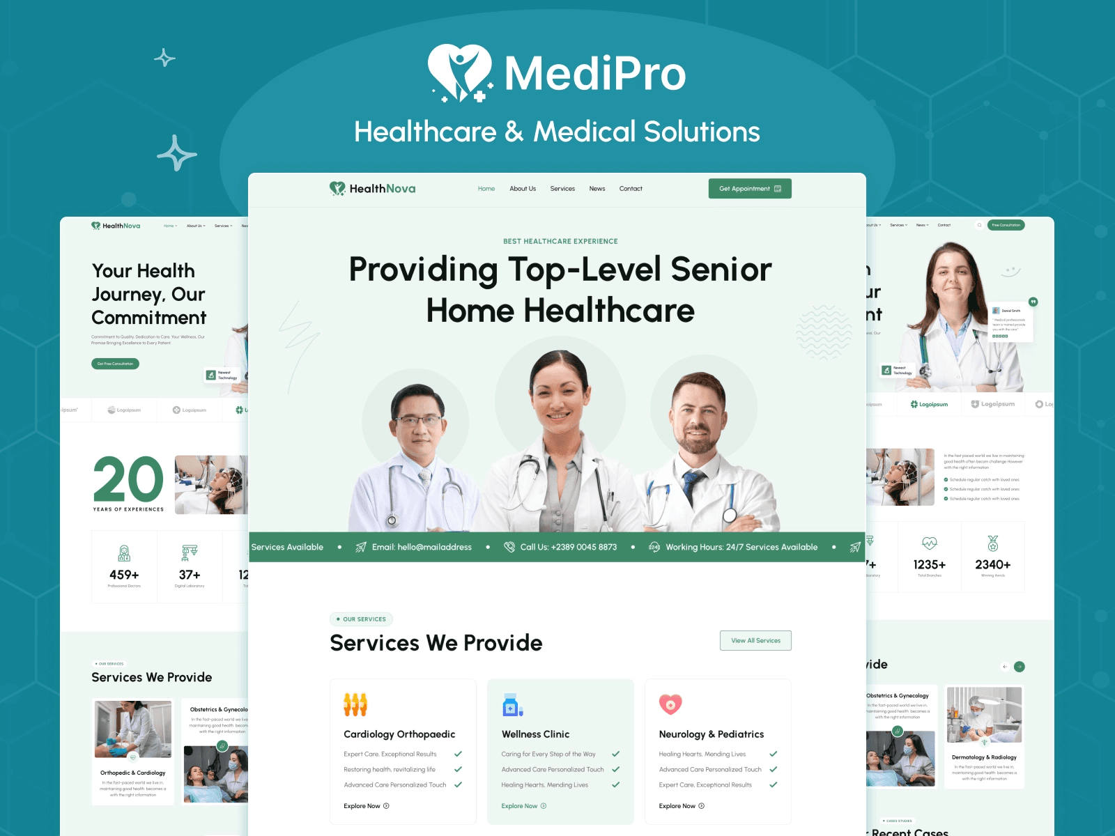 Top 12 Medical Website Templates - MediPro