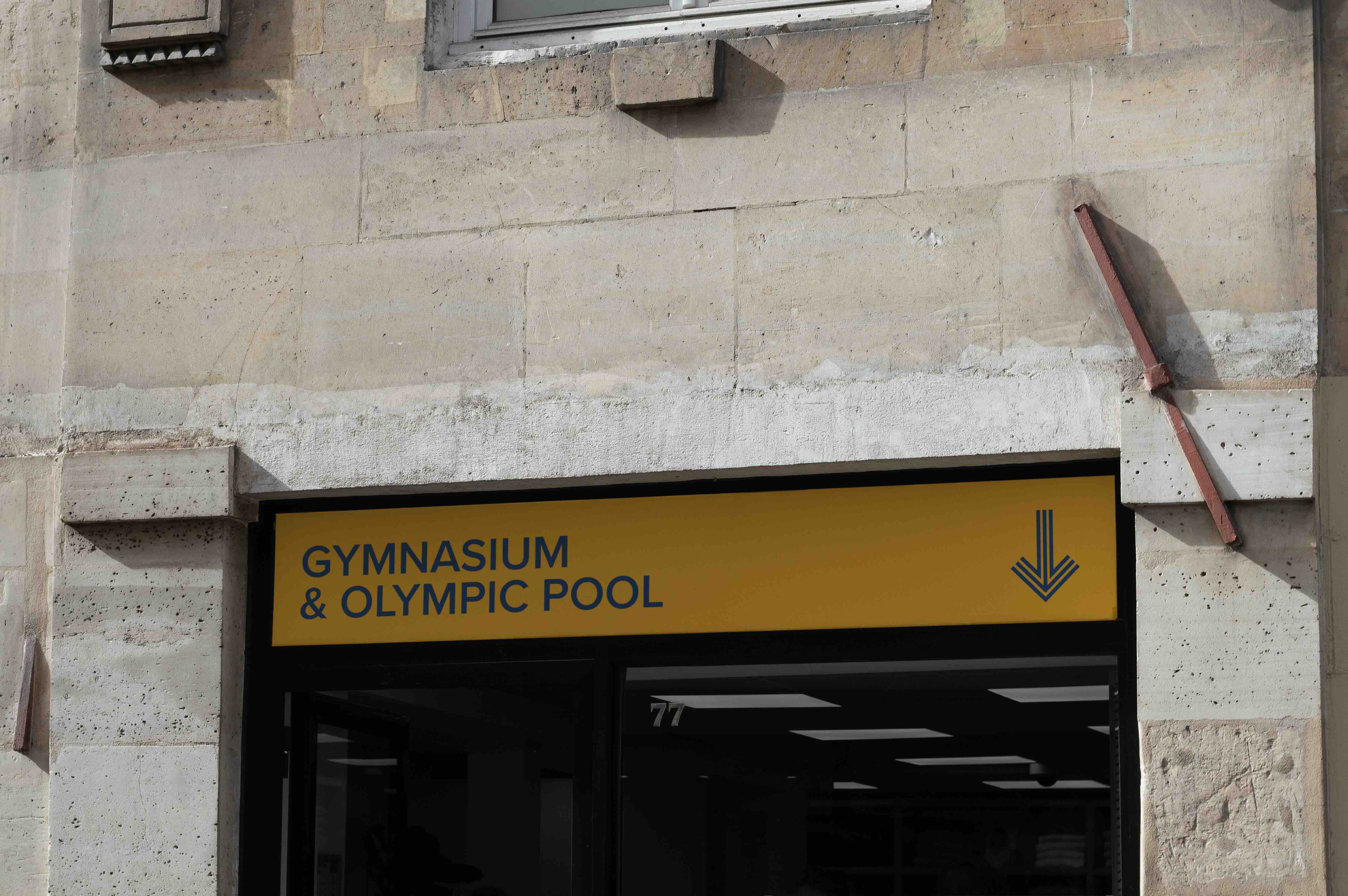 Branded campus signage for an international school